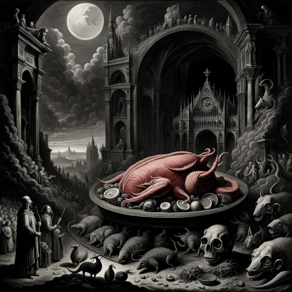 Nightmarish Surreal Horror: Meat as God