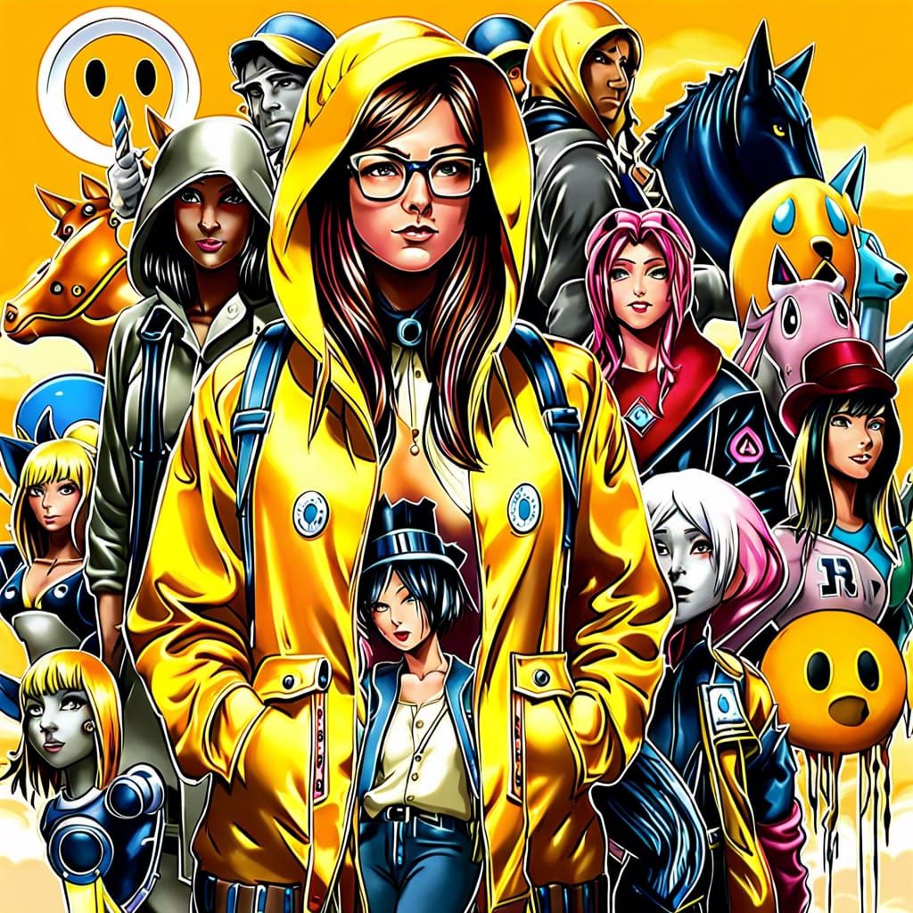 Emoji Hipster - Graphic Novel Comic Style