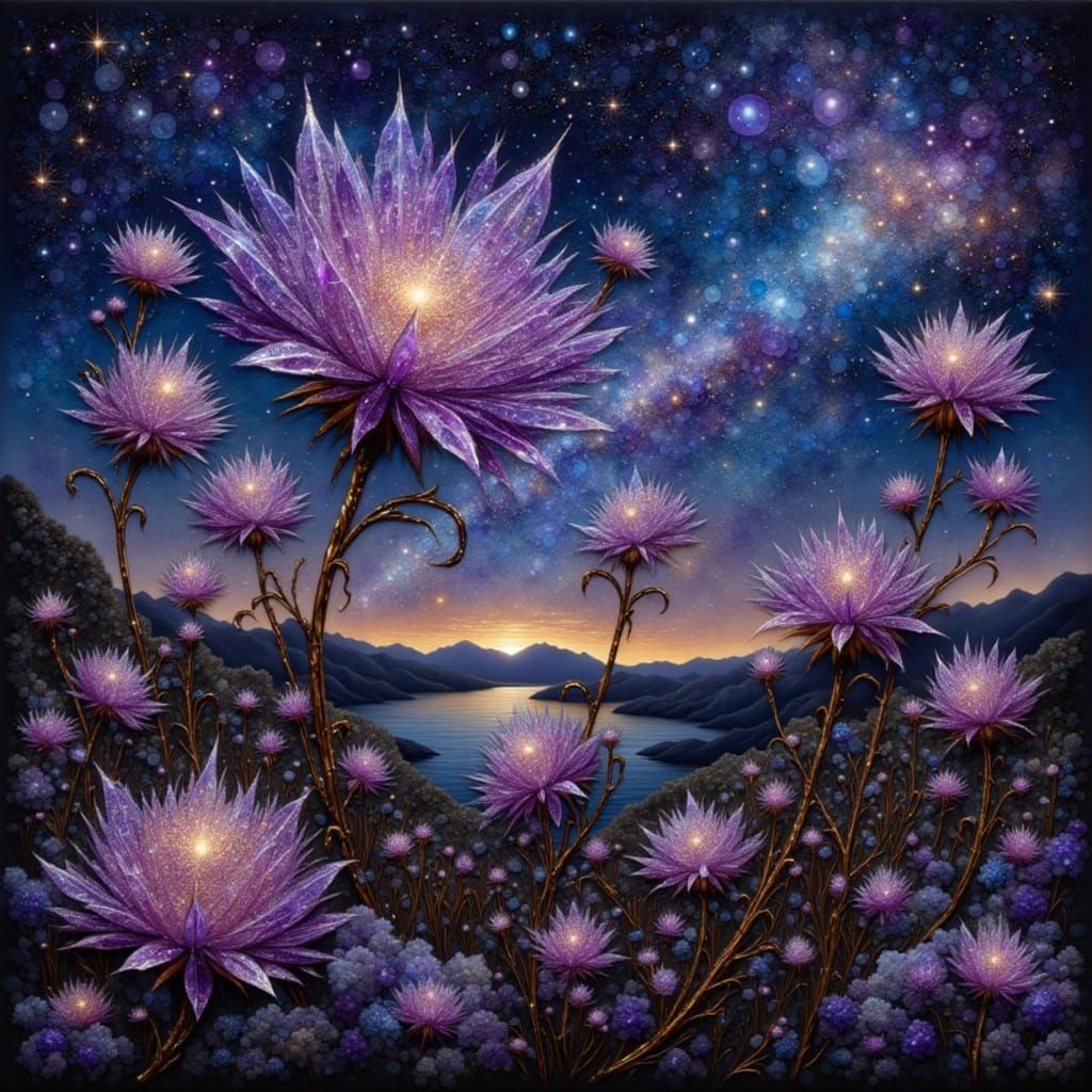 Starry Night Sky Made of Diamond Dust