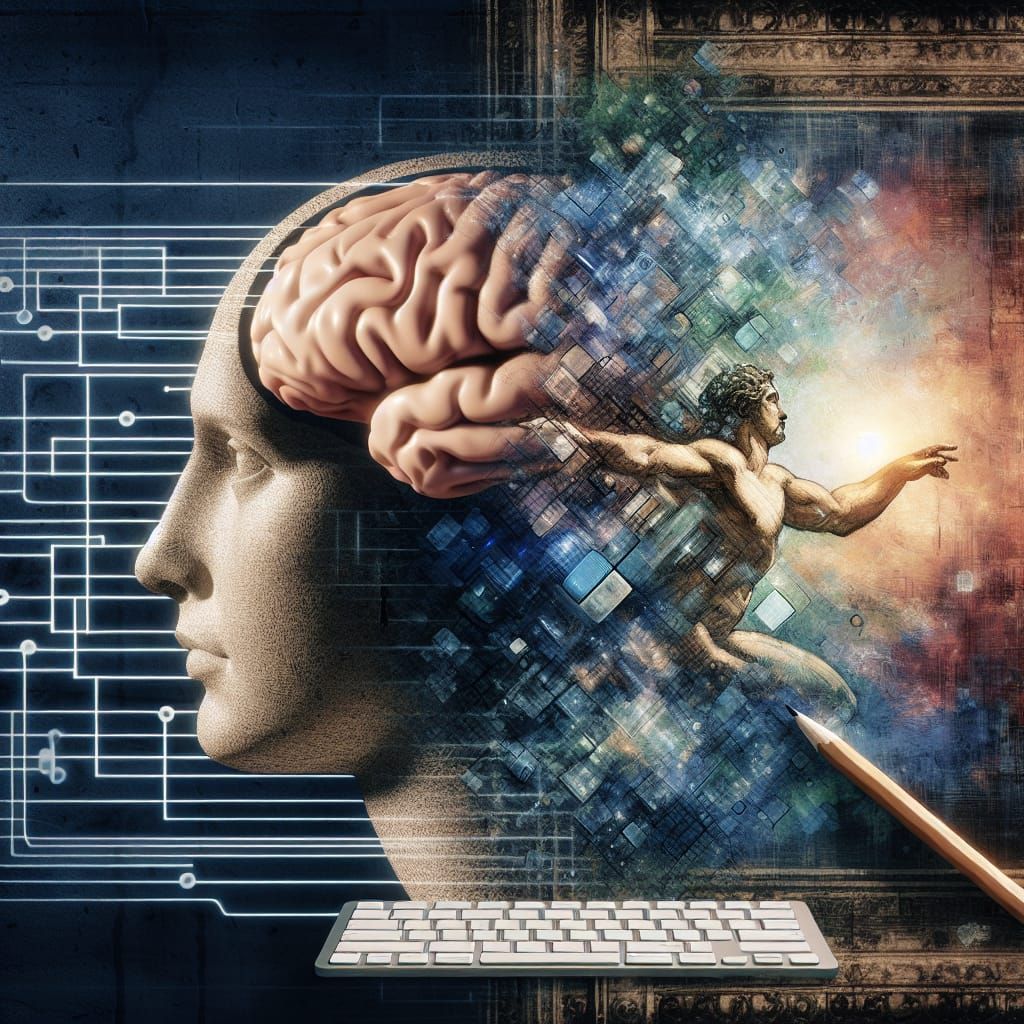 Renaissance Human Brain Emerges From the Screen via Digital....