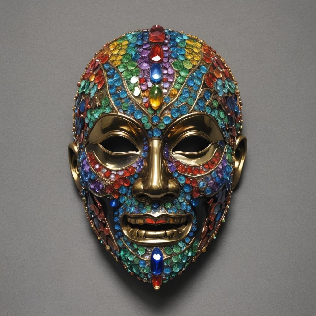 Rainbow Crystal Mask Art
