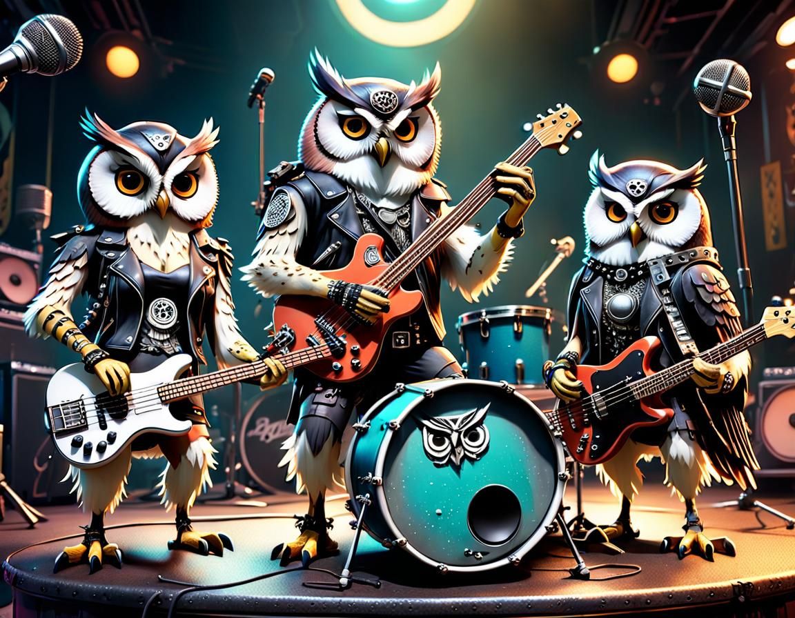 Punk Rock Owl Band in Concert