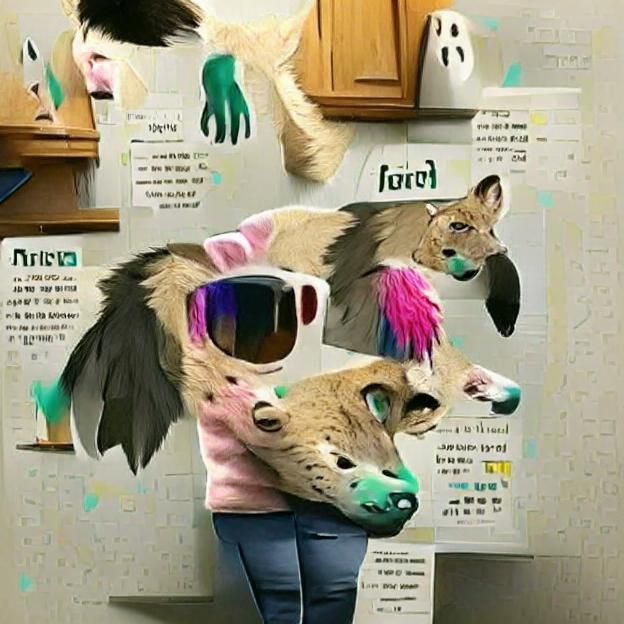 Colorful Cartoon Style Fursona Character Art