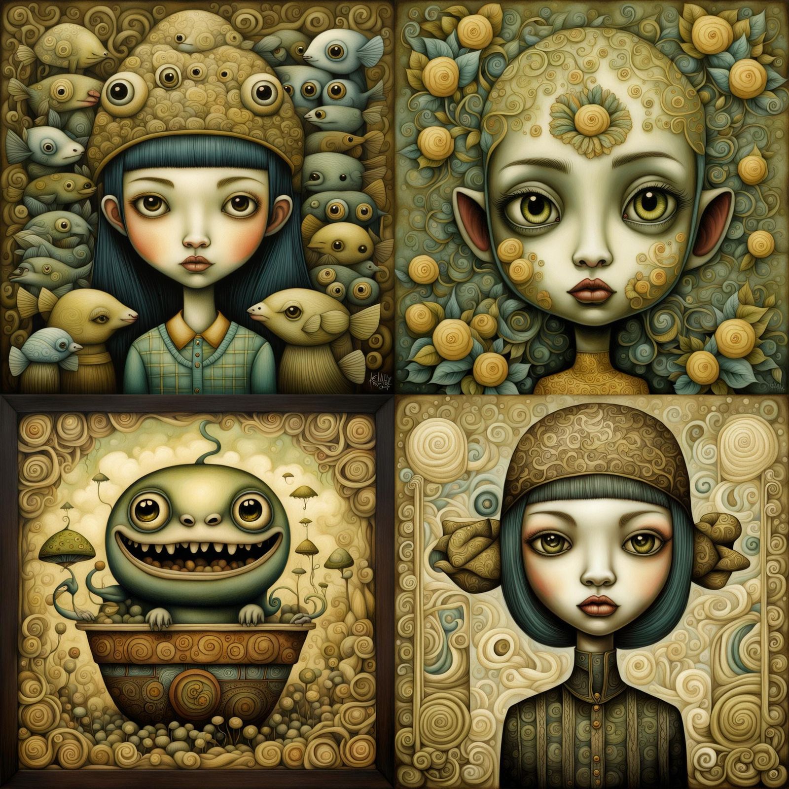 Surreal Portrait in a Whimsical Style