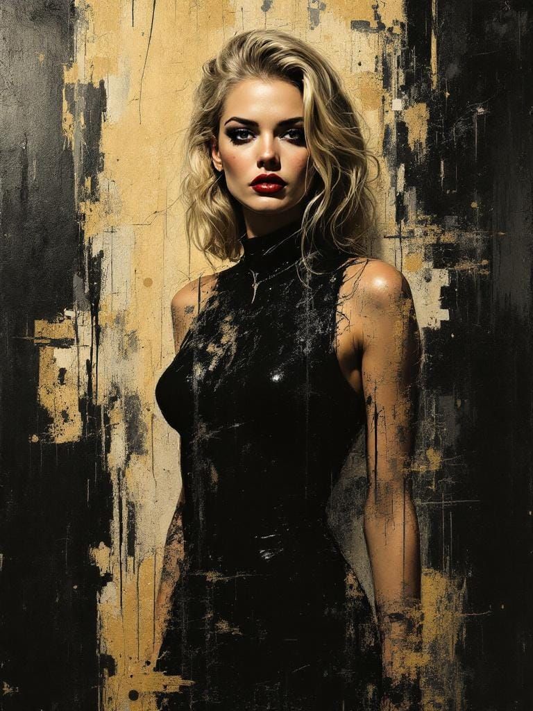 1950s Pin-Up in Film Noir Aesthetic