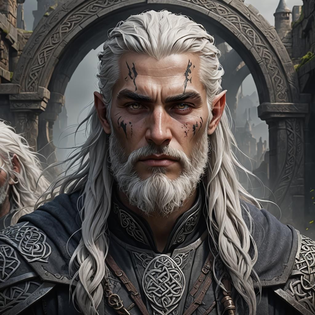 Celtic Merchant in Dark Fantasy Art