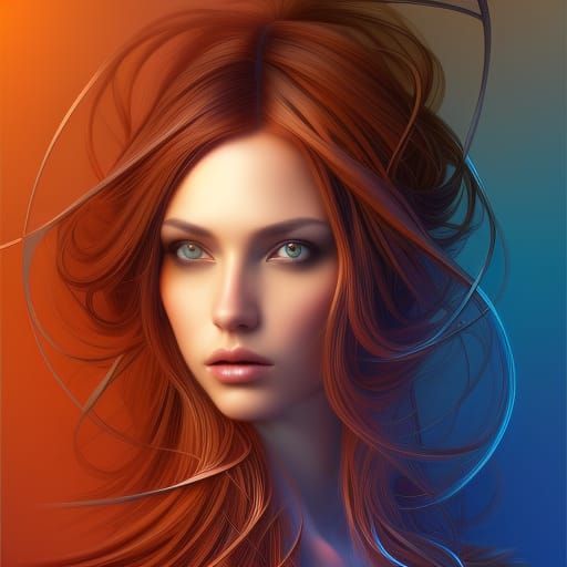 Armored Warrior with Long Hair in Detailed Digital Art