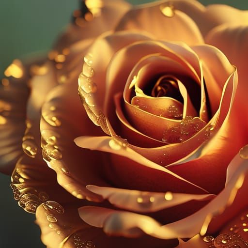 Glowing Rose with Transparent Petals