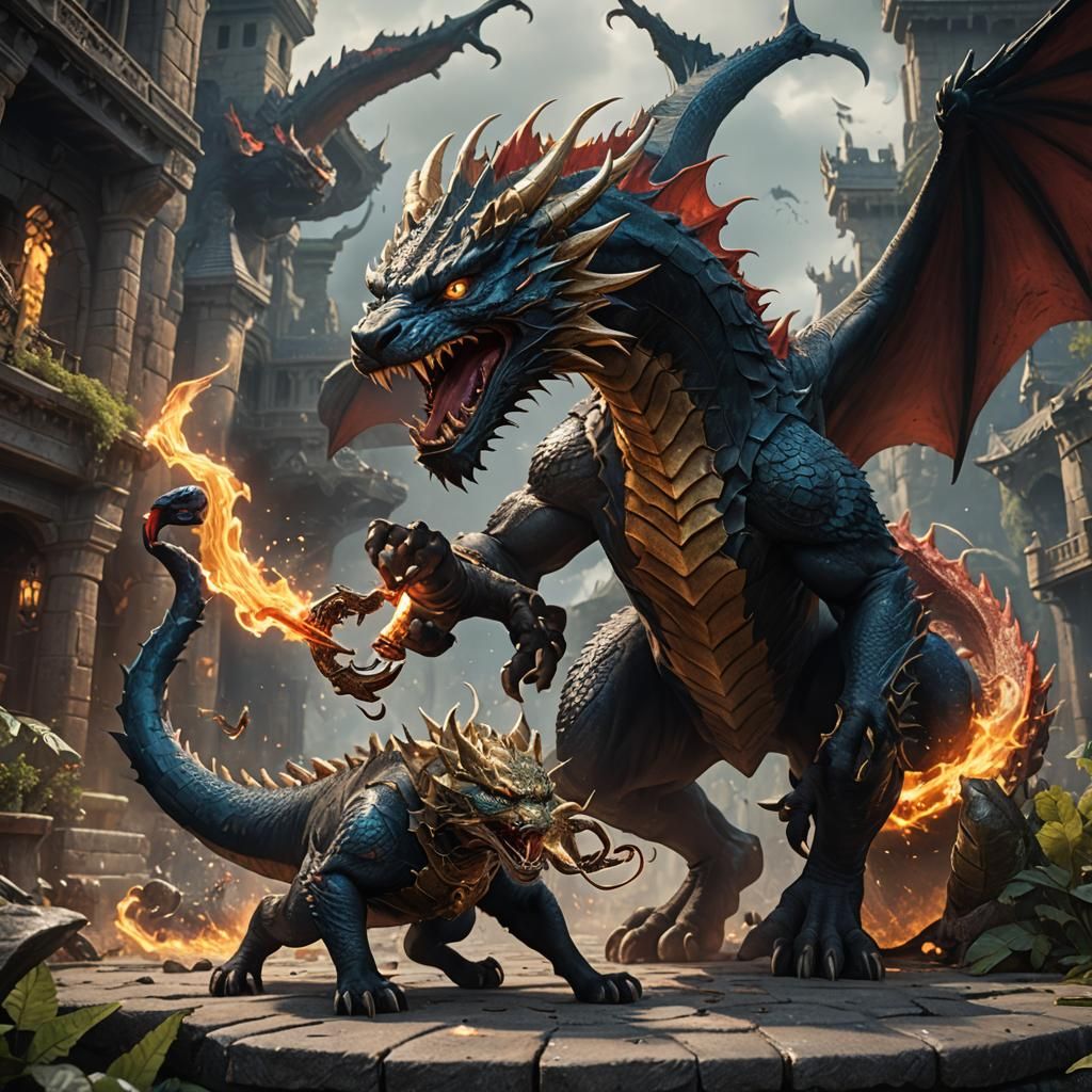 Cat Versus Dragon: Fantastical Art