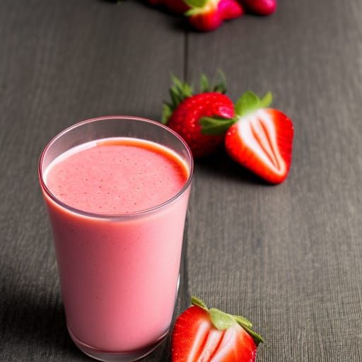Strawberry Smoothie in Professional Photography Style