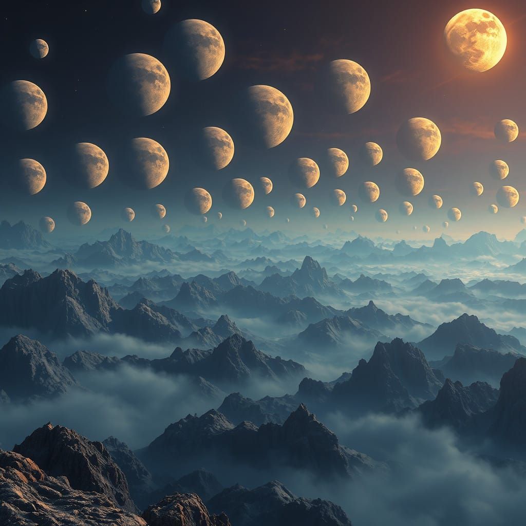 Surreal Galactic Landscape in Vibrant, Intricate Detail