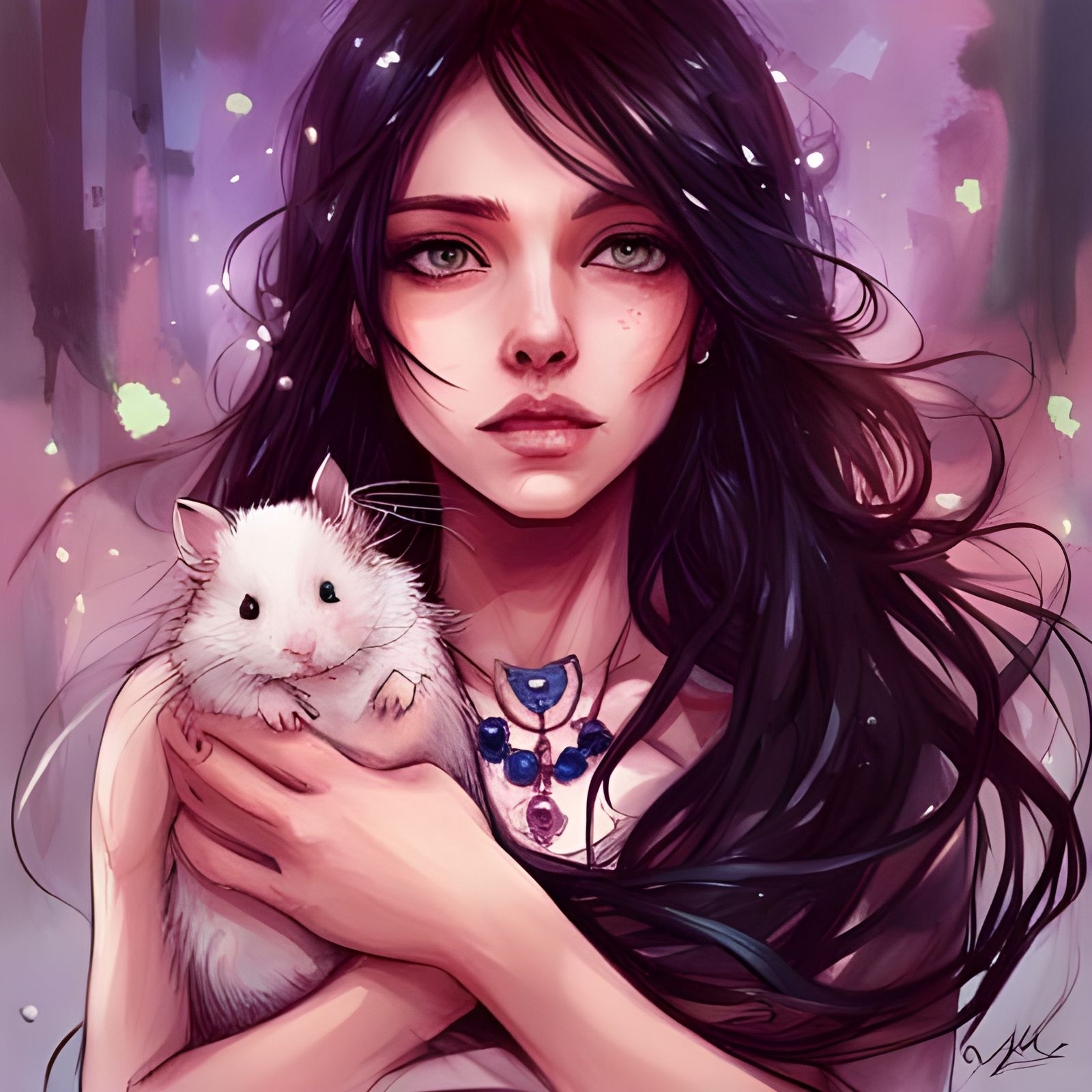 A girl and her hamster.. π€