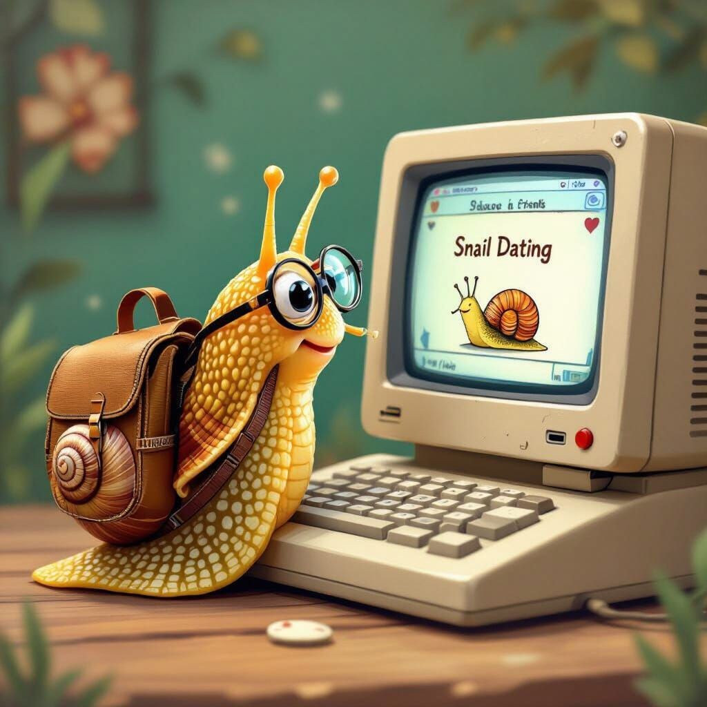Snail on Dating Site, Animated Style