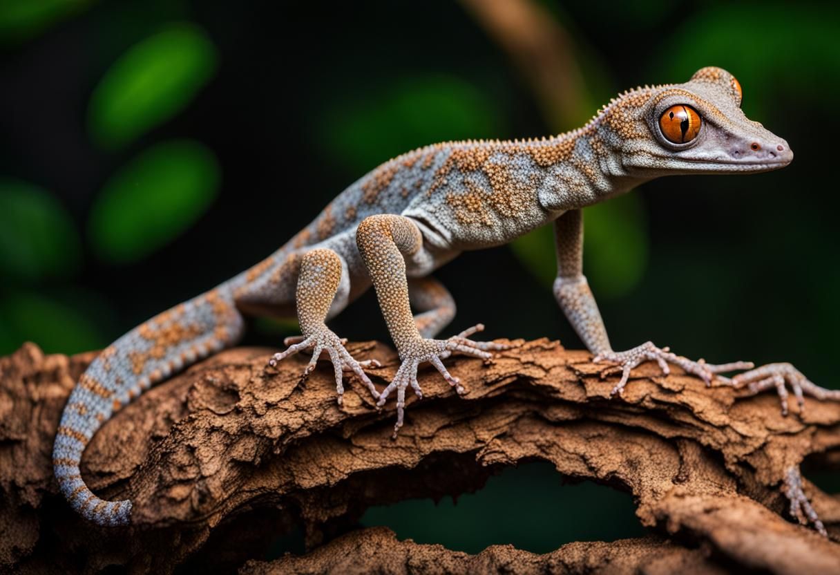 Cobalt Blue Giant Leaf-Tailed Gecko in Nature