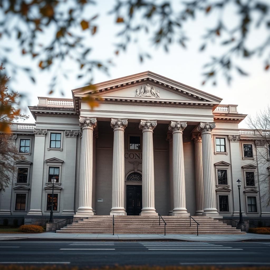 Elegant Neoclassical Architecture in Natural Light