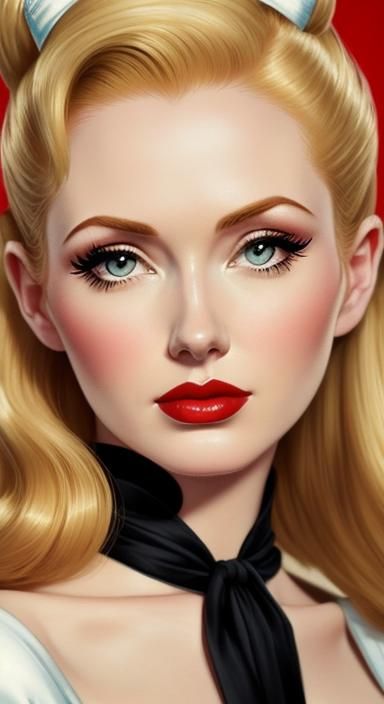 Karen Gillan / pin-up / Gil Elvgren style