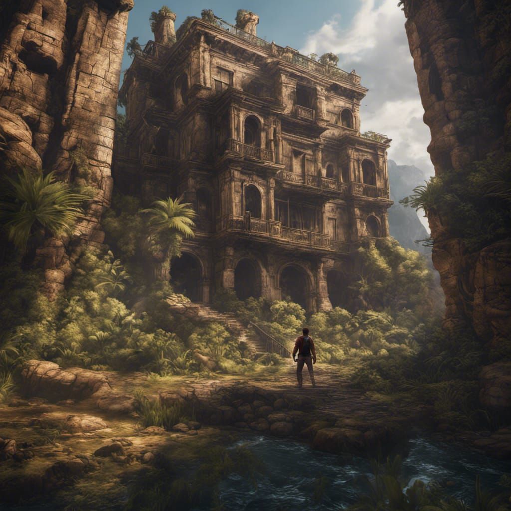 Detailed Matte Painting of Nathan Drake