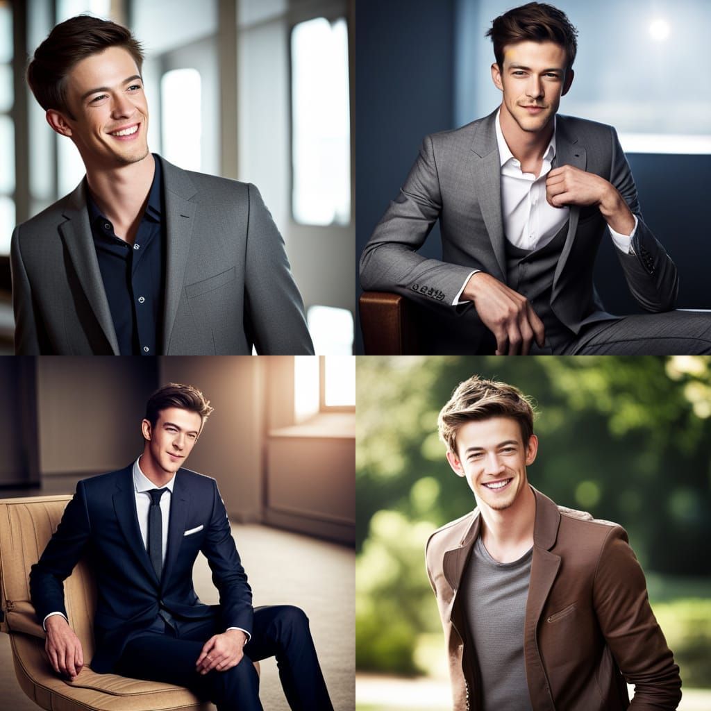 Grant Gustin Portrait: Professional Photography with Bokeh
