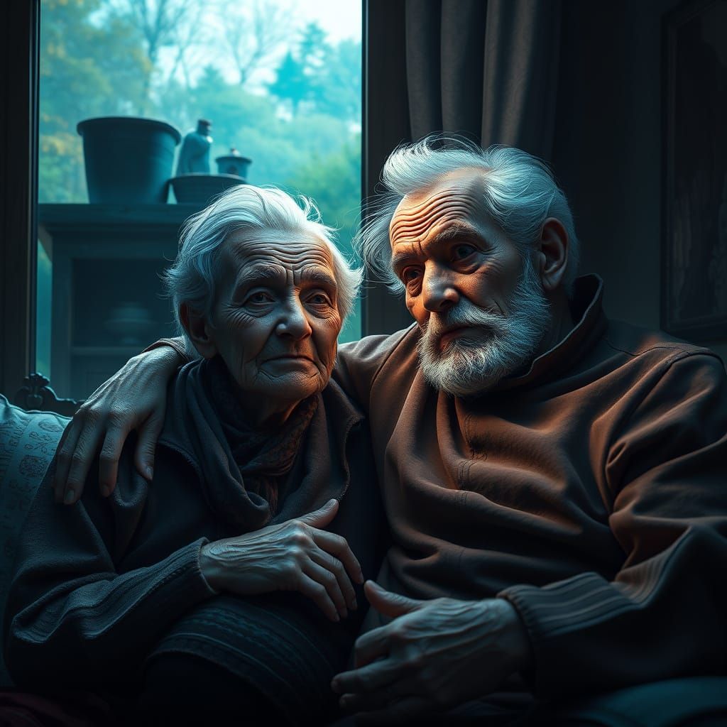 Elderly Couple Enjoys Cozy Fantasy Home