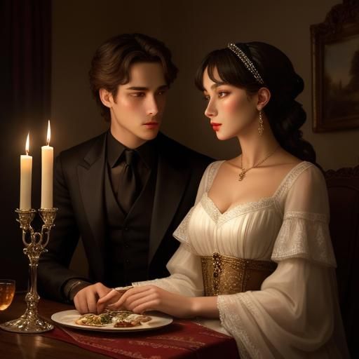 Candlelit Still Life: A Romantic Masterpiece