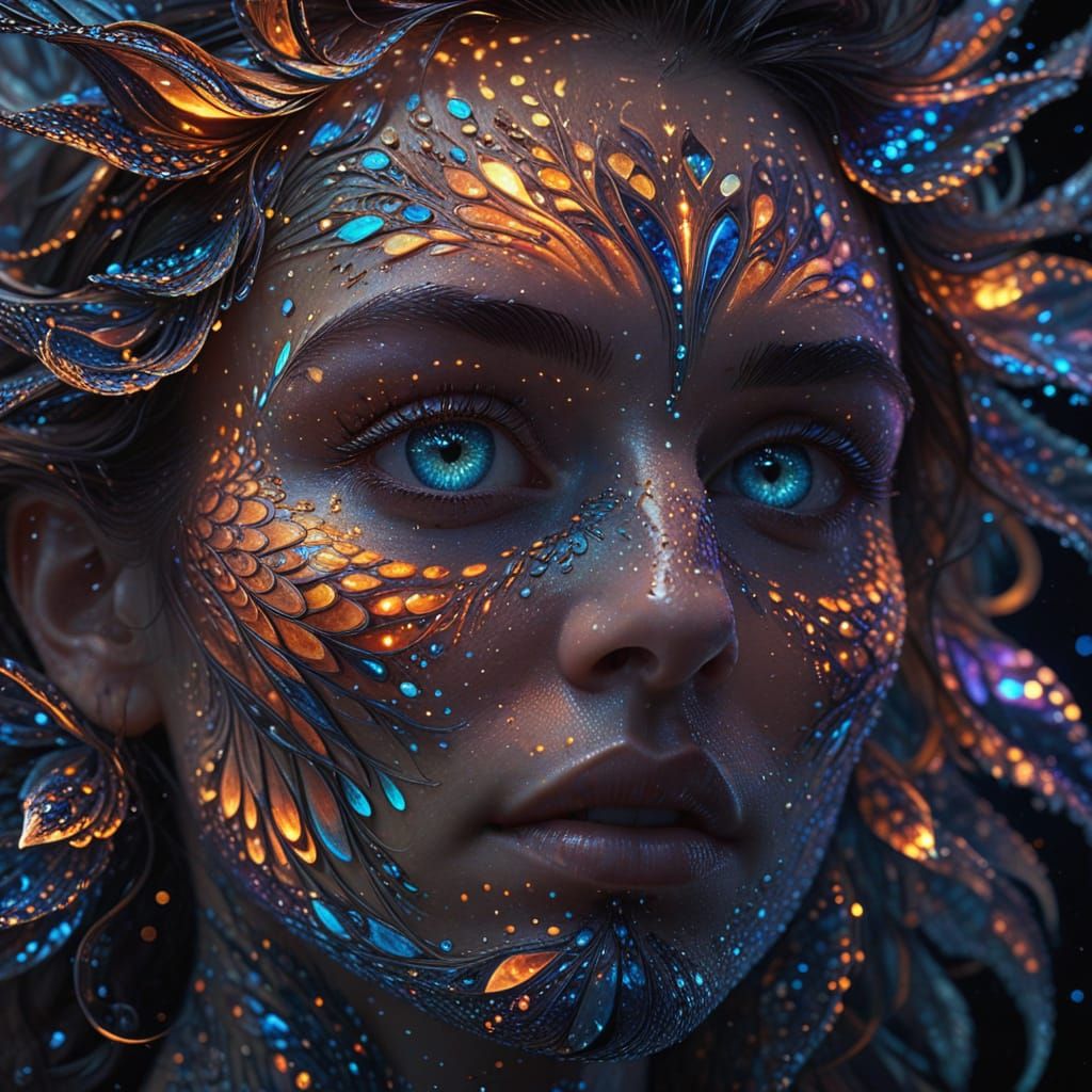 Luminescent Being Radiates Intense, Dreamlike Beauty