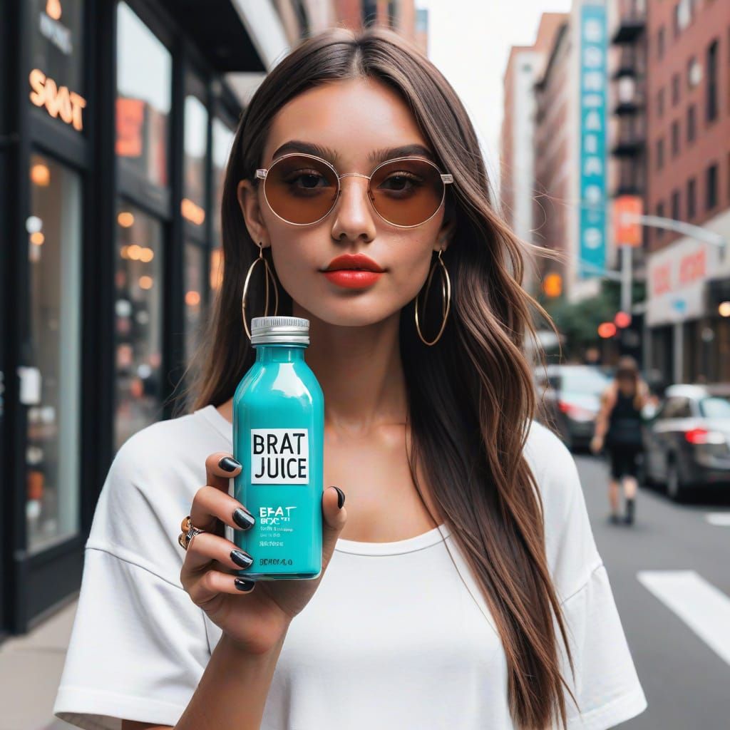 Glamorous Influencer Showcases Edgy Beauty Product in Downto...