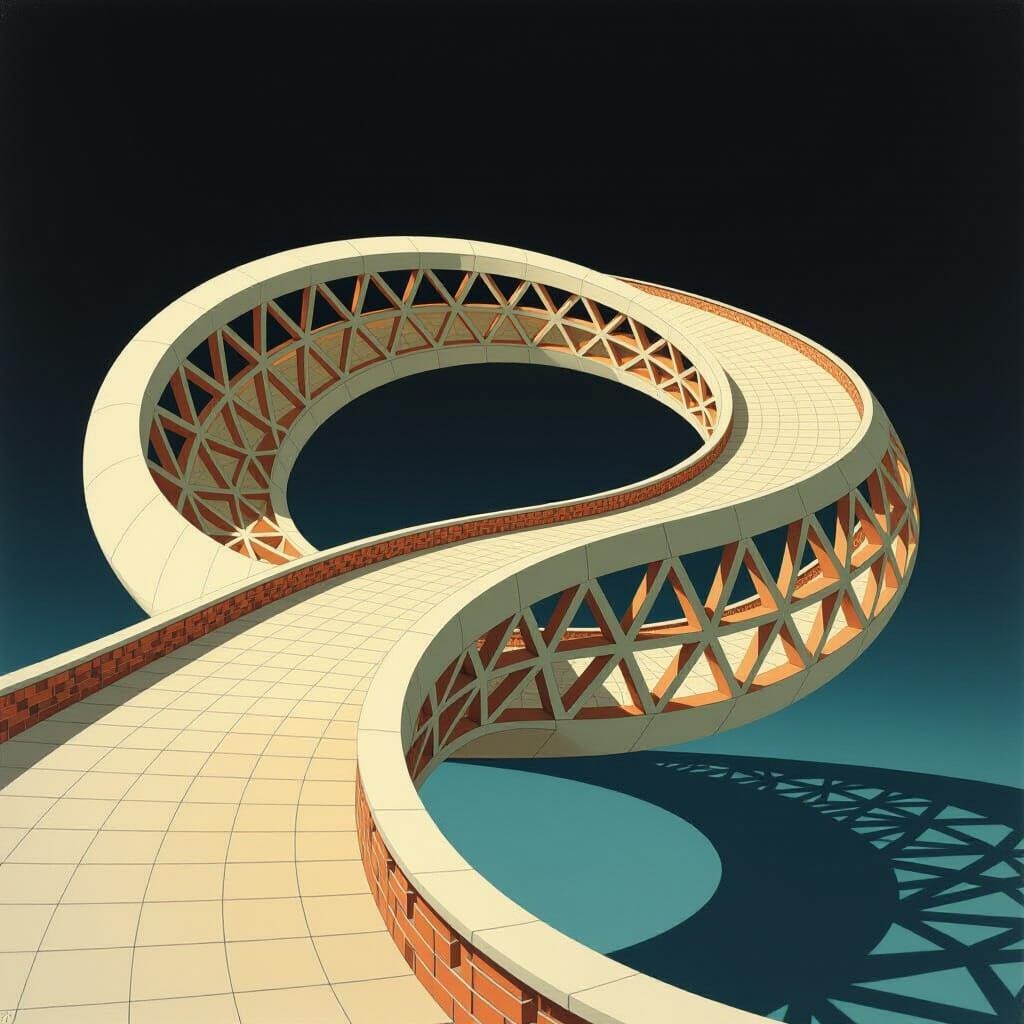 Möbius bridge by M. C. Escher