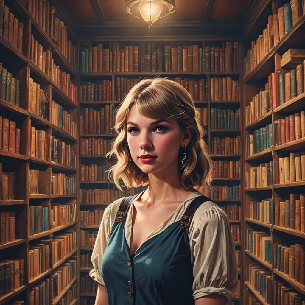 Taylor Swift in a Vintage Poets Department