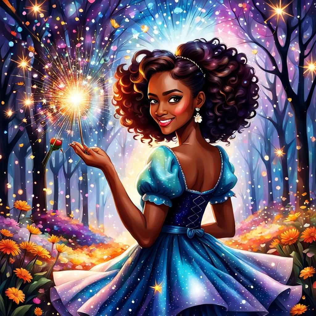 Magical Brown Girl Sprinkling Magic Everywhere