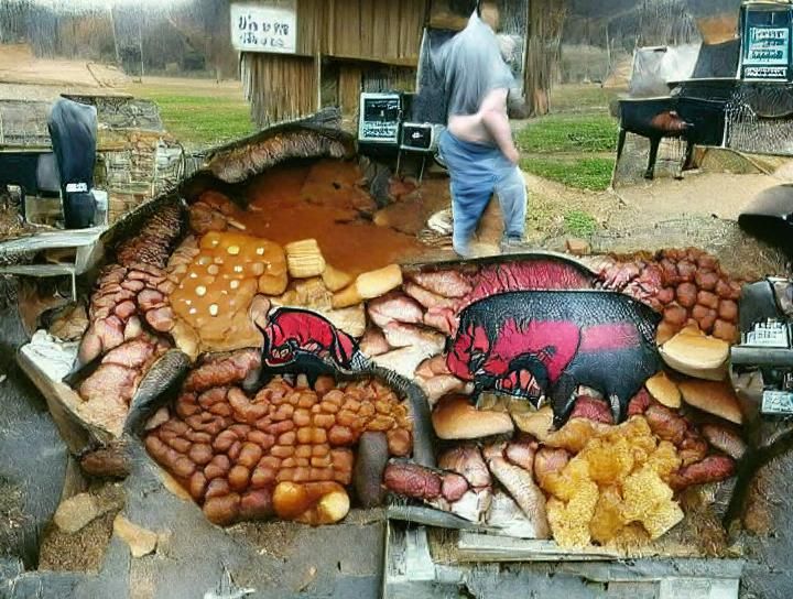 Authentic Arkansas BBQ Illustration