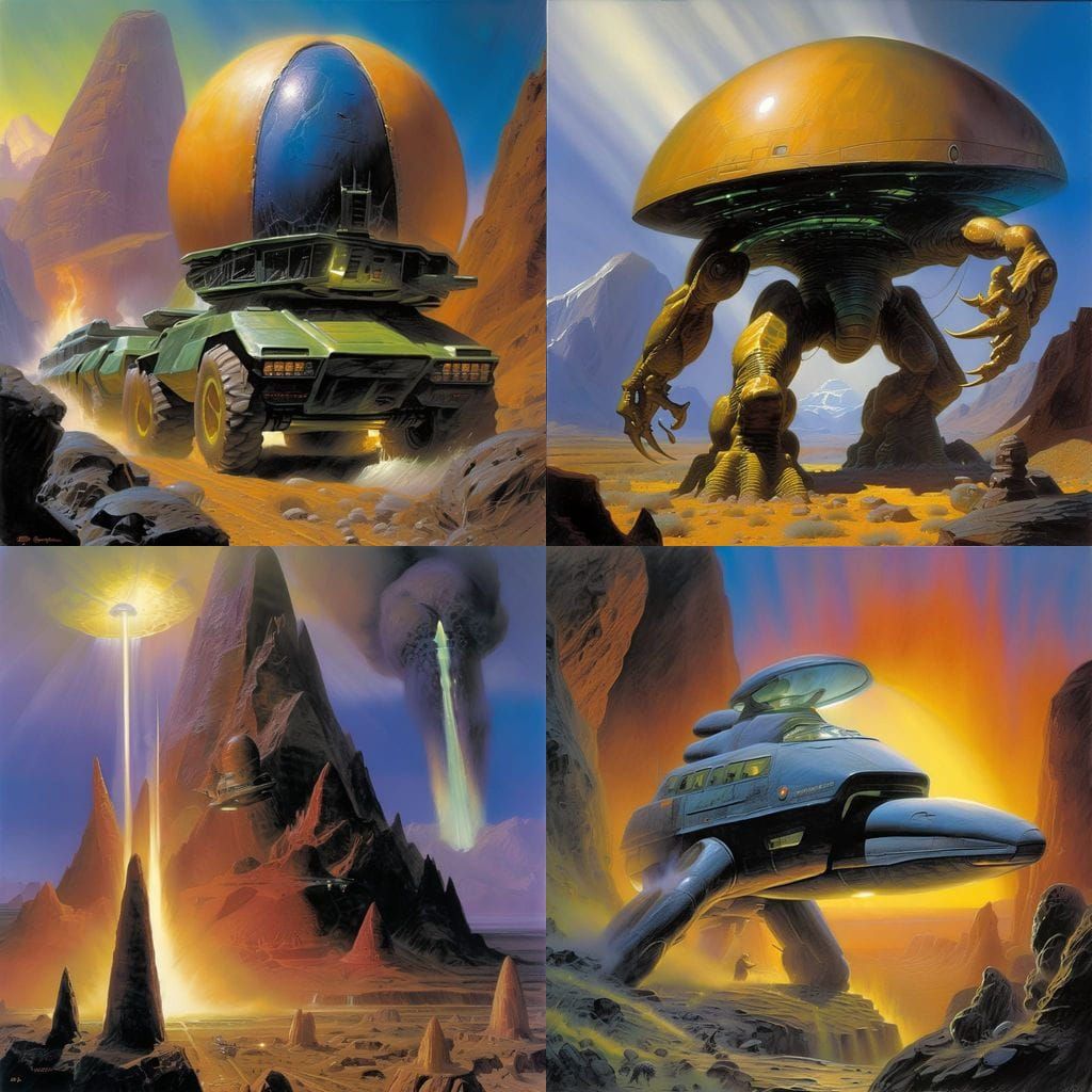 Galactic Battle Scene in a Classic Science Fiction Style