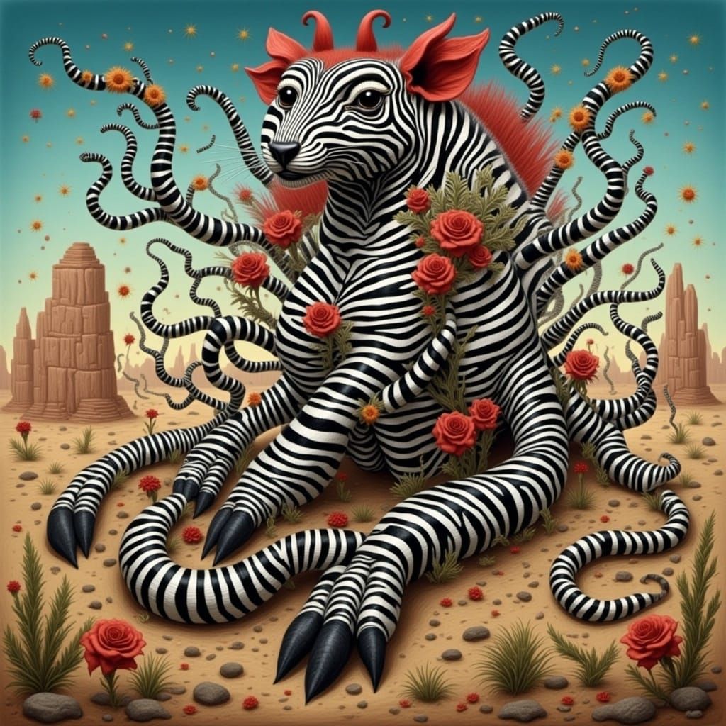 Striking ZebraPunk Pattern in Modern Style