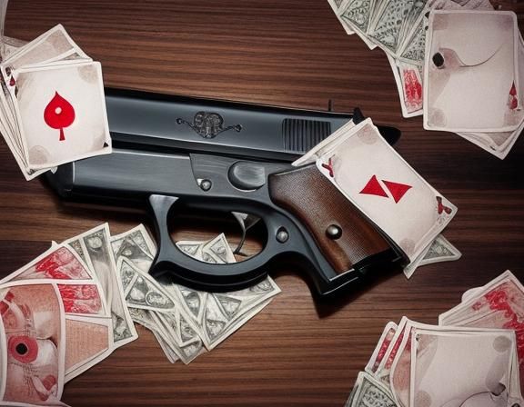 Guns and Money with Playing Card Symbols