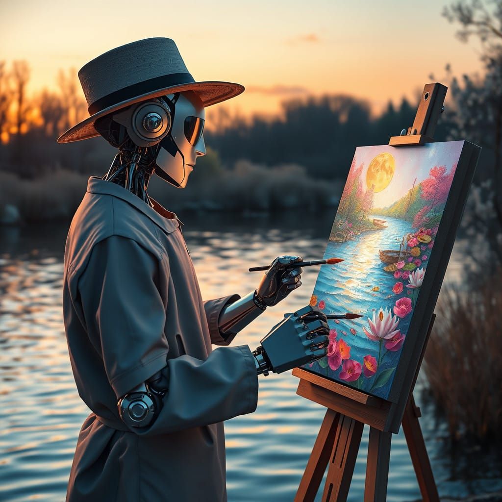 Robot Artist in Impressionist Futurism