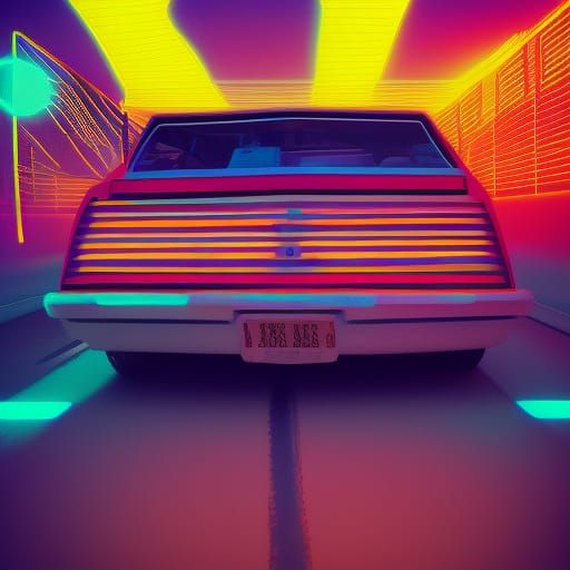 Synthwave Neon Retro Photography Result