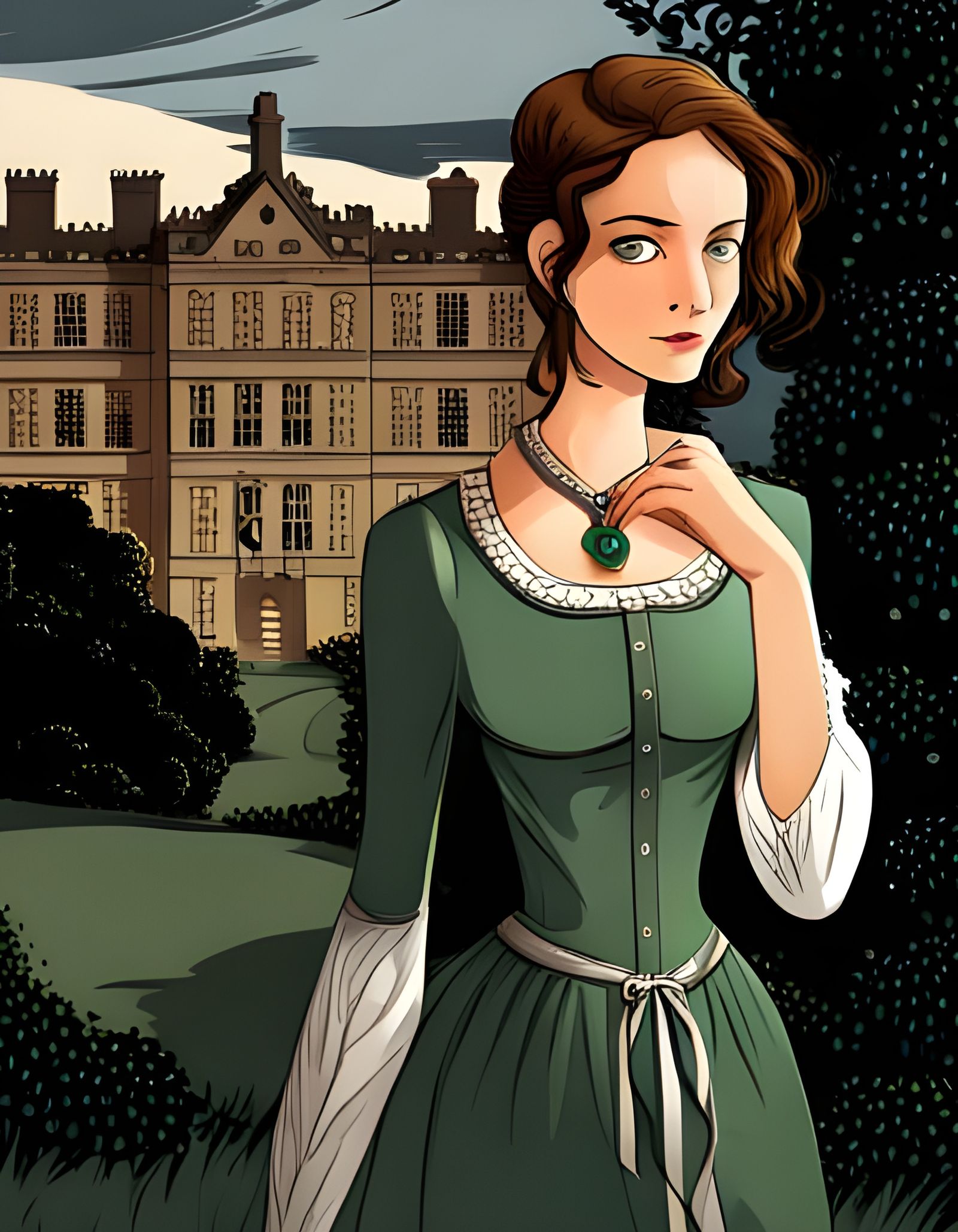 Jane Eyre at Gothic Manor: Graphic Novel Style