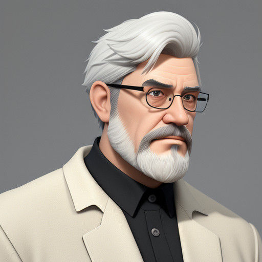 Confident Gentleman in Pixar-Style Cartoon