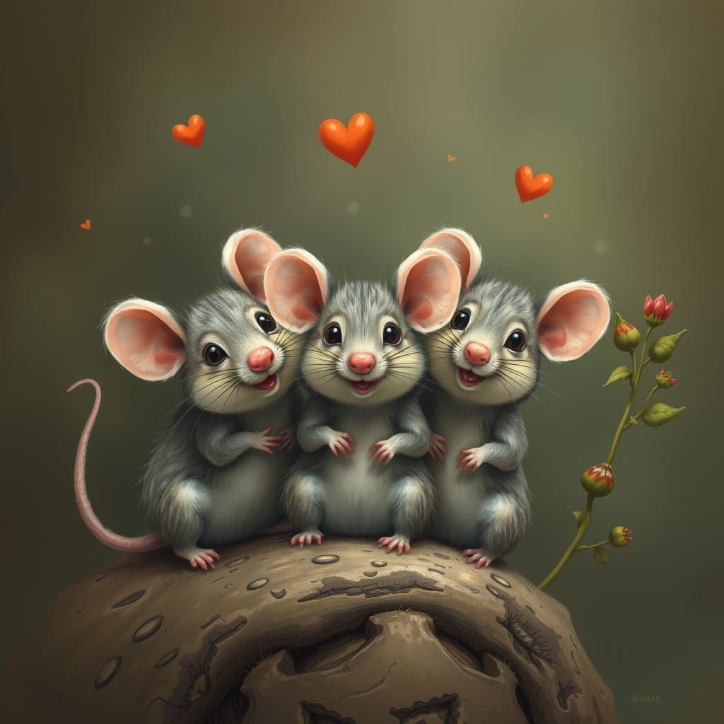 Happy Mice Generated by AI