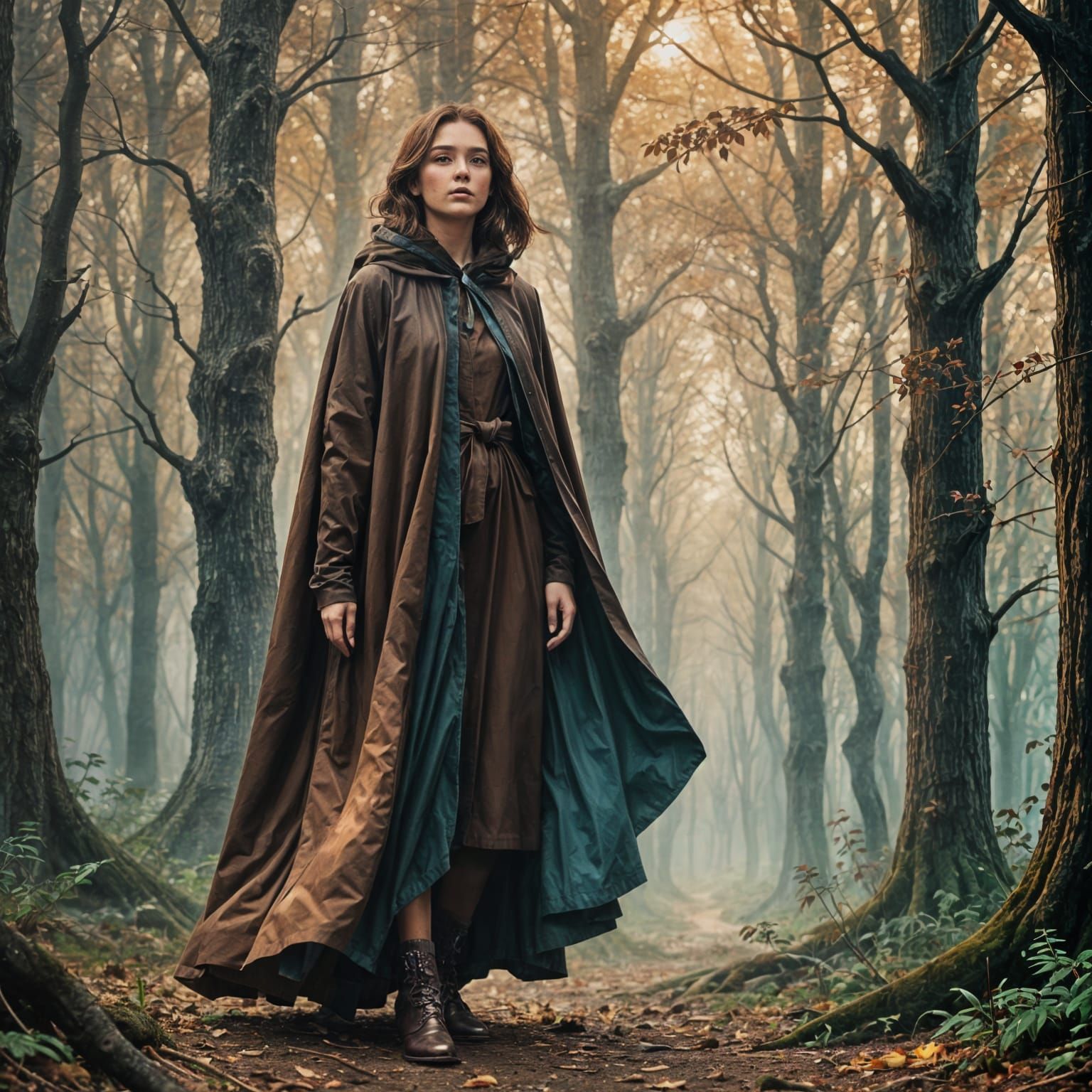 AI Generated Image: Midnight Brown Abstract