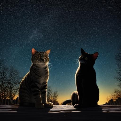 Cats Stargazing: Whimsical Wildlife Photography