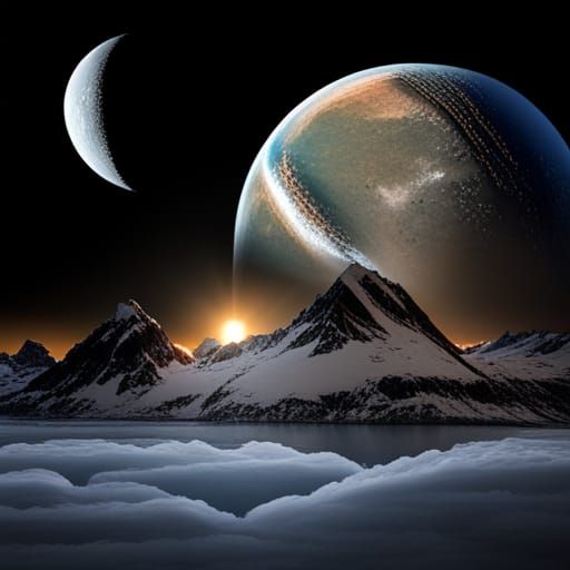 UFO Silhouetted Against Moon in Divine Light