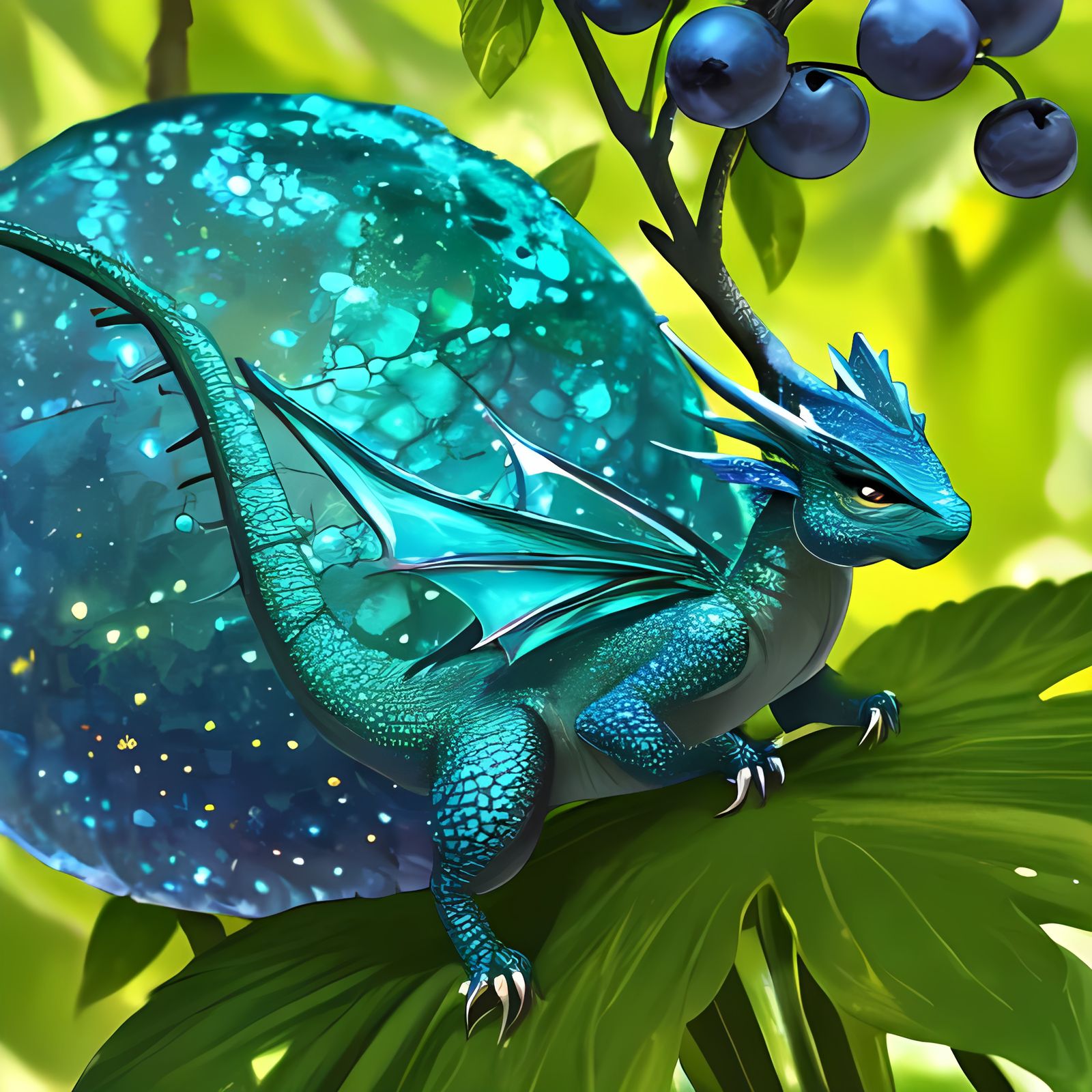 Blueberry Dragon: A Textural Fusion
