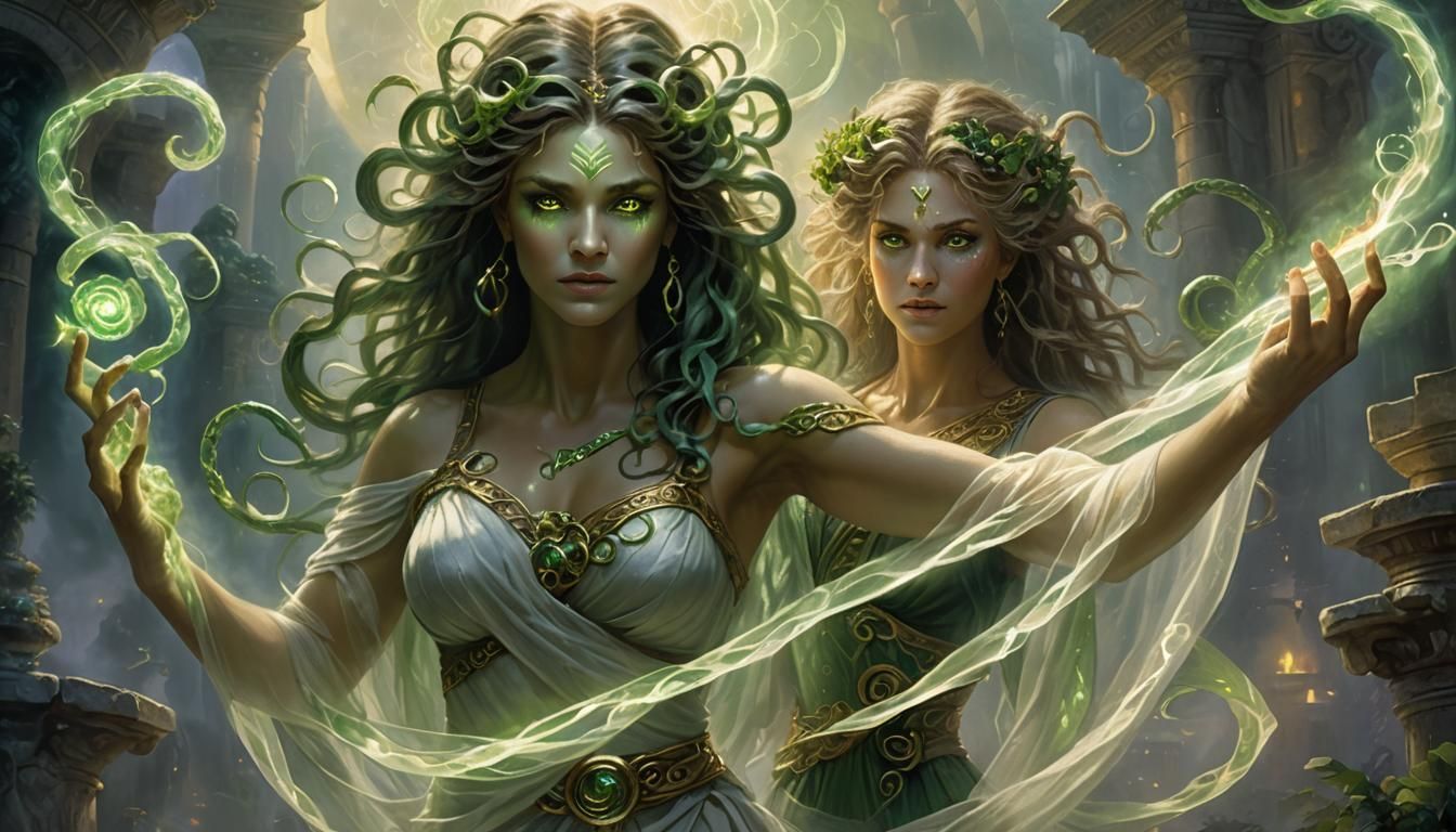 Medusa with Zeus and Hectate in Ethereal Fantasy