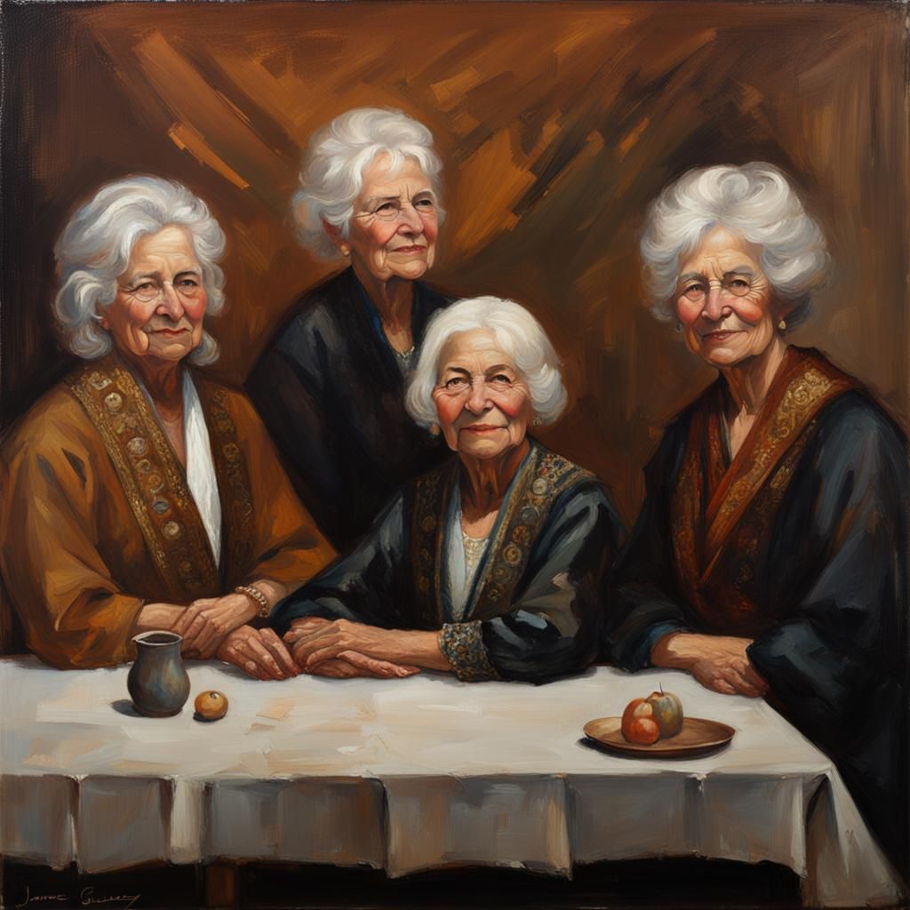 Noble Sisters Portrait in the Style of James Gurney