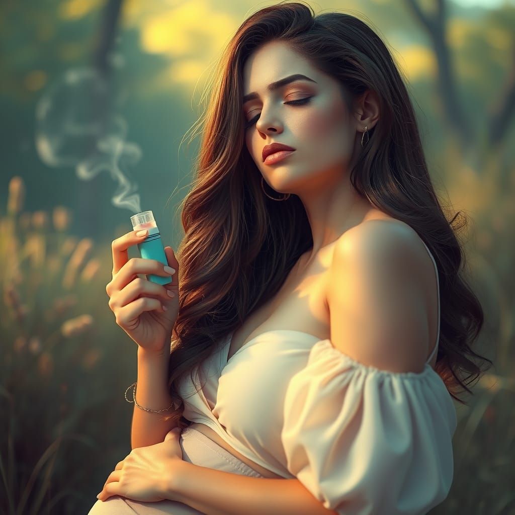 Ethereal Dreamscapes of a Suffering Woman in Nature