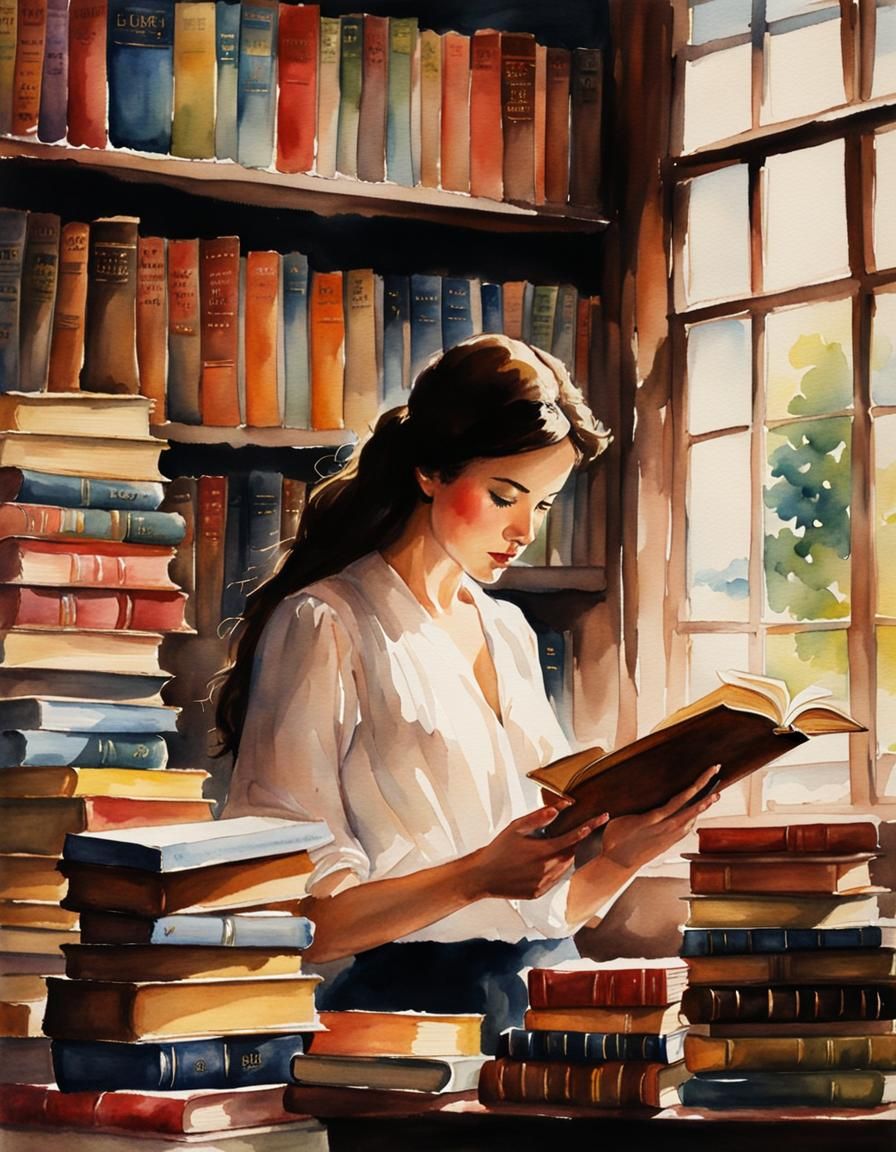 Watercolor Masterpiece: Culture Valuing Books