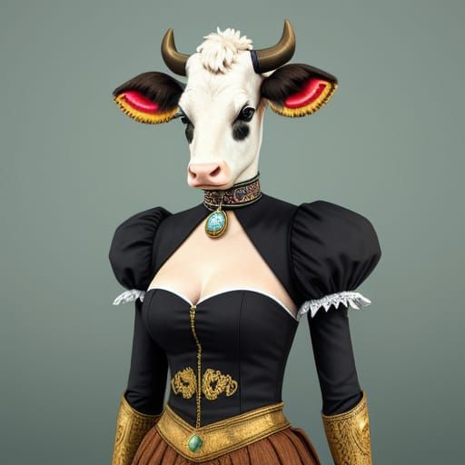 A Humanized Cow Woman