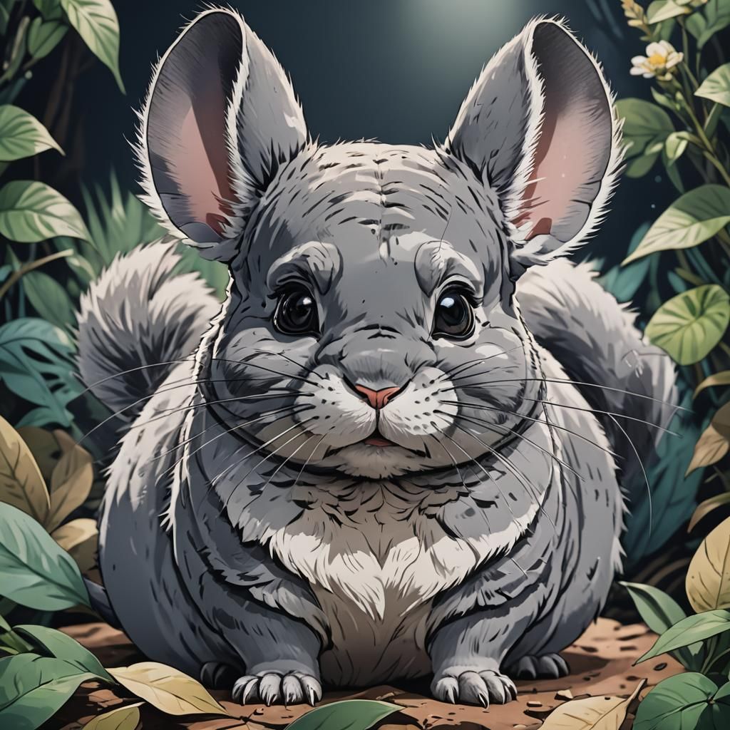 Anime Style Chinchilla Cel-Shaded Manga Scan