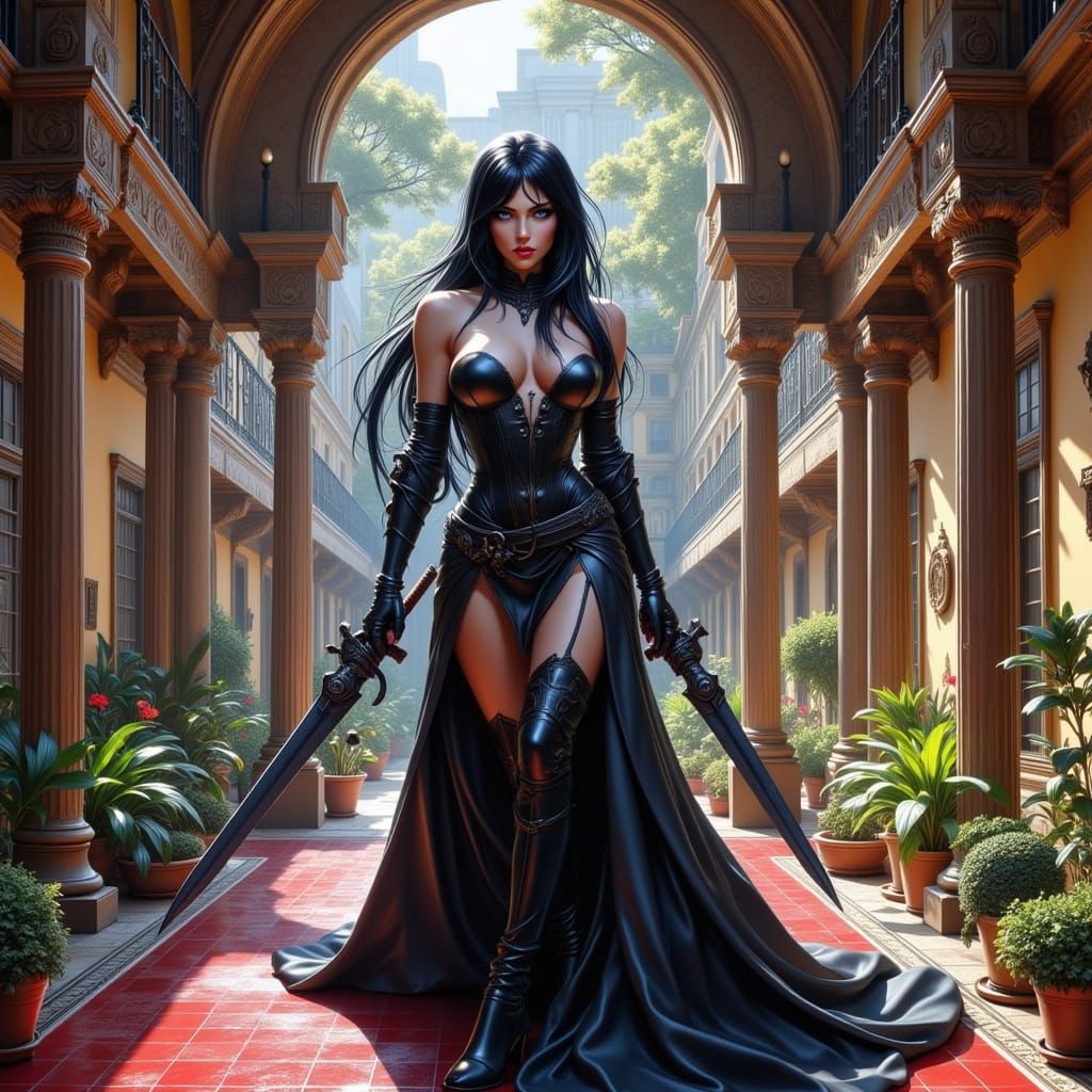 Ethereal Fae Lady Triumphs in Vibrant Gaudi-Inspired Fantasy...