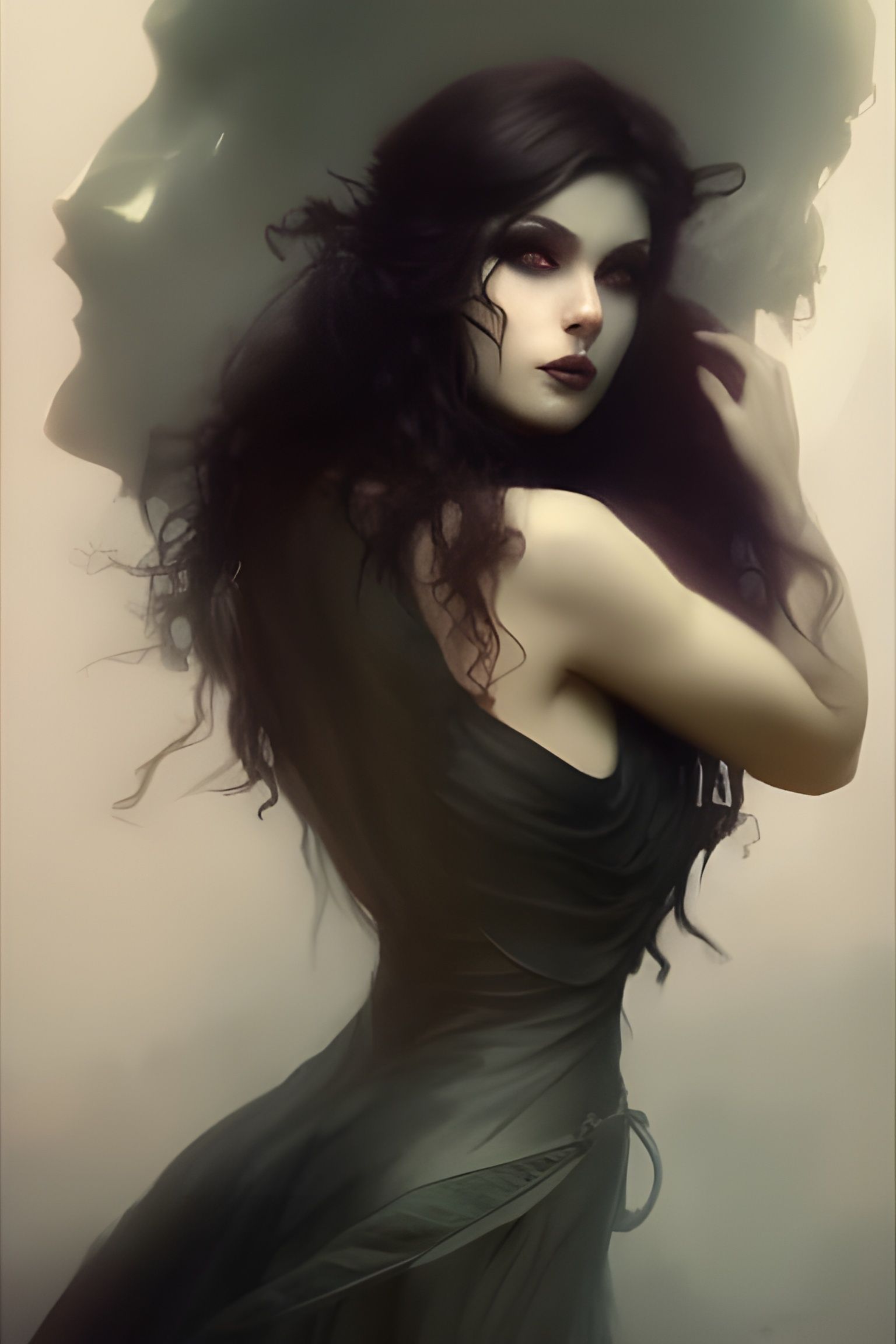 Gothic Fairy with Skull: Detailed Concept Art